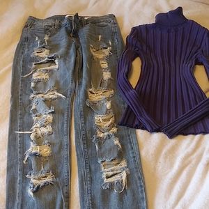 Super Lucky Goo Goo Dolls Destroyed Jean and a top